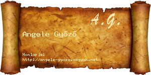 Angele Győző névjegykártya