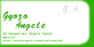 gyozo angele business card